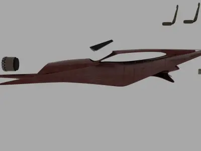 Scavenger jetpod Futuristic JetPod Free 3D model