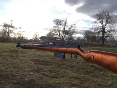 kar98 3d model rifle Low-poly 3D model