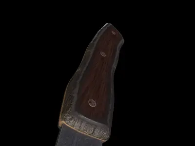 lowpoly Survival knife Low-poly 3D model