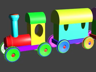 KIDS CARTOON TRAIN 3D print model