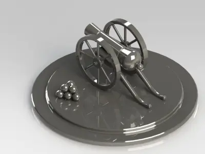 Canho 2  Cannon 2 Free 3D model