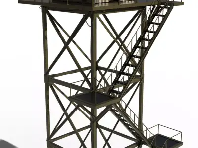 Military Guard Tower 3D model