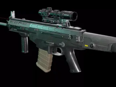 ARX200 Assault Rifle    LOW-POLY Low-poly 3D model