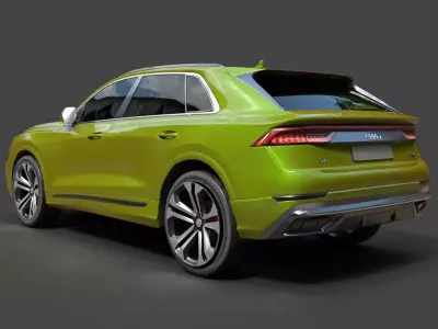 Audi Q8 Luxury SUV - High-Quality Polygonal Asset 3D model