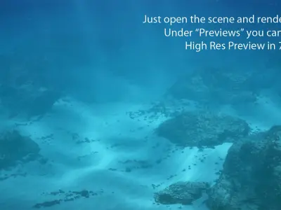 Underwater Reef Scene Animated 3D model