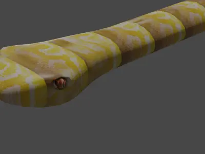 3d snake model Low-poly 3D model