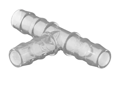 Transparent Irrigation Pipe Tee Joint 3D model