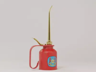 Vintage Oil Can Low-poly 3D model