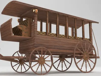 Horsebus 4K 3D model