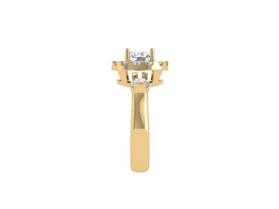 Art Deco Ring 3D print model 20
