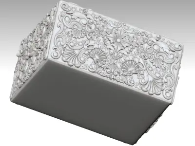 3D Print Ornate Art Nouveau Box Decorative Jewelry Storage 3D print model
