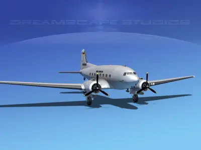 Douglas DC-3 Air Berlin 3D model