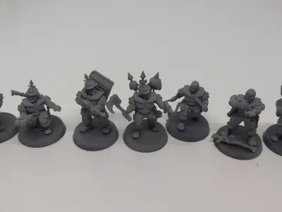 Hive-City Guard Blooded and Cultist Kill Team Bits 3D print model