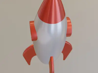 Rocket ship 3D model purchase