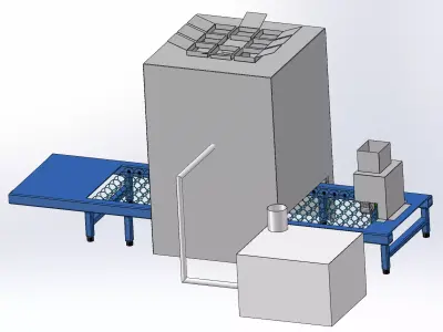 Automatic Food Packaging Machine 3D model