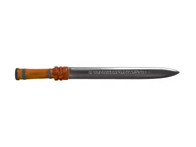 SciFi Industrial Combat Blade Low-poly 3D model