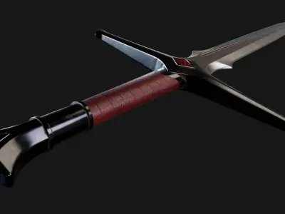 The sword will Low-poly 3D model