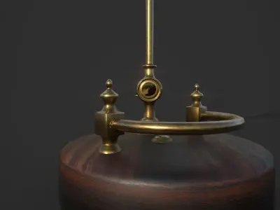 Table lamp old antique worldwar 2 Low-poly 3D model