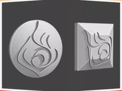 Pyro element-Vision rune 3D print model