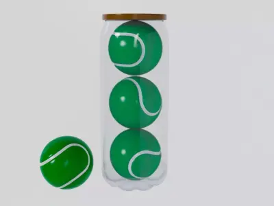 Tennis Ball Bottle 3D Model 3D model
