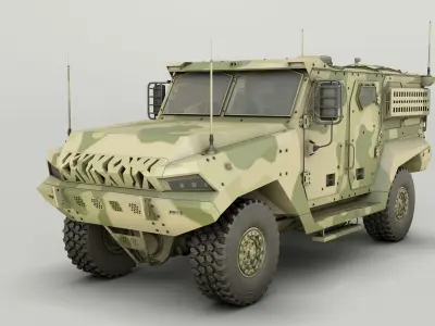 High-Quality MRAP Military Vehicle - Game-Ready 3D Model  3D model