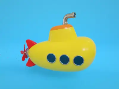 cartoony submarine 3D model