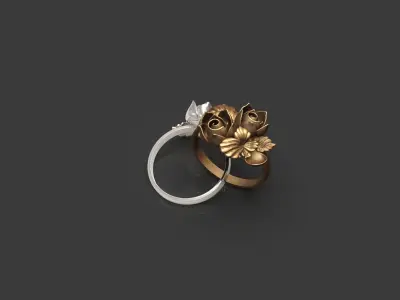 Rose Ring 3D print model