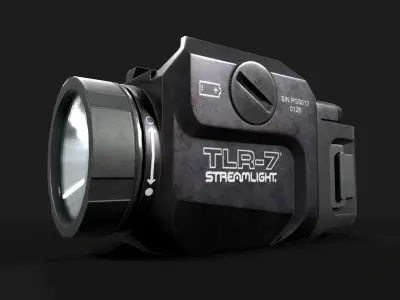 Streamlight TLR7 Compact Handgun Weapon Mounted Light Low-poly 3D model