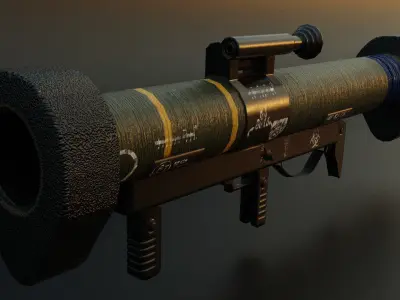 rocket launcher Low-poly 3D model shop