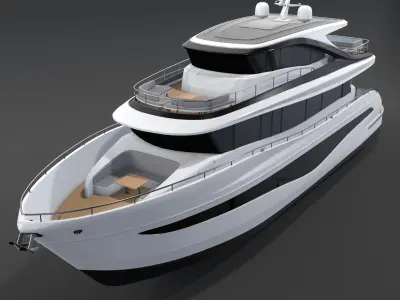 P X80 Yacht 3D Model 3D model