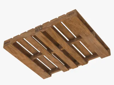 Wooden Pallet T1 Low-poly 3D model