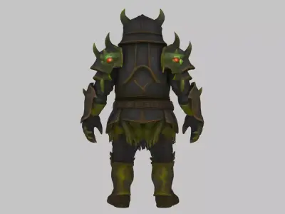 Amphibian Warlord Game Ready Model Low-poly 3D model