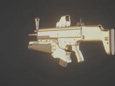 FN SCAR  Low-poly 3D model