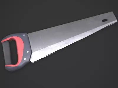 Hand Saw Low-poly PBR Low-poly 3D model