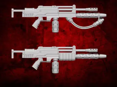 Scifi FlameThrower 3D Printable Files For Action Figures 3D print model
