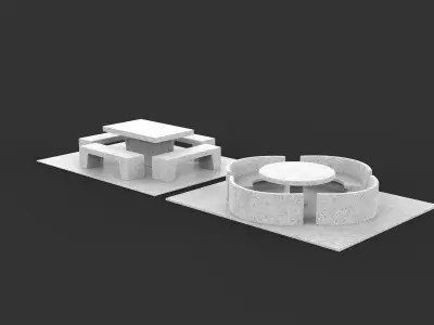 Outdoor Furniture 02 3D model purchase