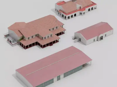 Housing Exterior Pack 1 Free low-poly 3D model