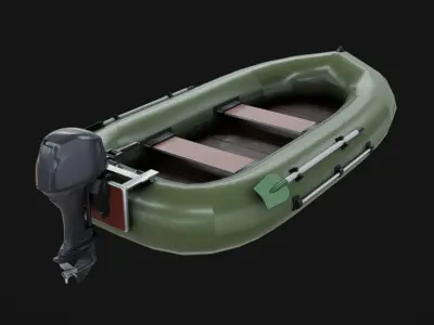Fishing Boat 02 Low-poly 3D model