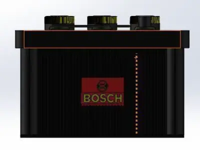 Old Battery Bosch Free 3D model