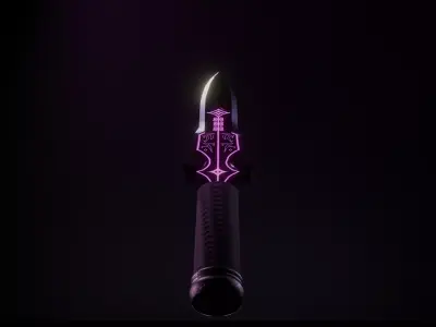 Fantasy Dagger - Game Ready PBR Low Poly Model Low-poly 3D model