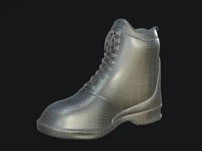 Boots game-ready PBR Low-Poly boot Low-poly 3D model