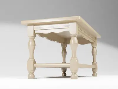antique table 3D model 3D model