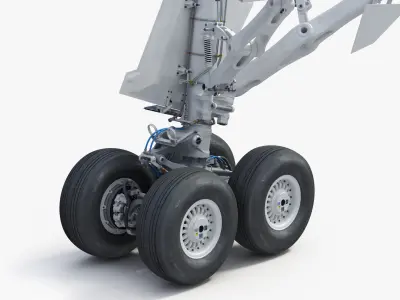 Rear Landing Gear for Boeing 787 3D model