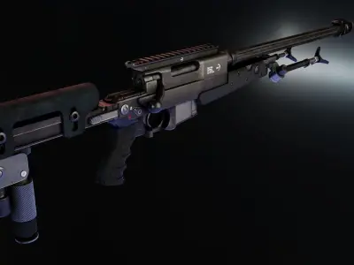  BT APR 308 sniper rifle Low-poly 3D model