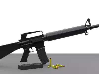 M16 Assault Rifle Low-poly 3D model purchase