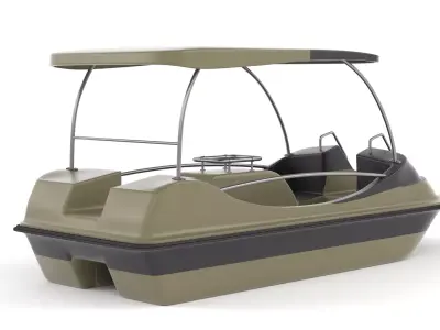 Fiberglass Pedal Boat 3D model