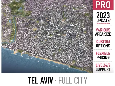 Tel Aviv Low-poly 3D model purchase