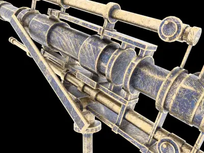 Telescope brass 3D model