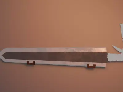 Guts sword Dragonslayer Low-poly 3D model