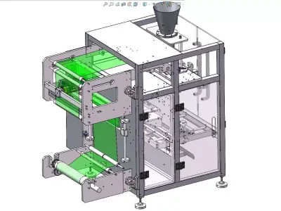 VFFS vertical packaging machine MZ320  3D model